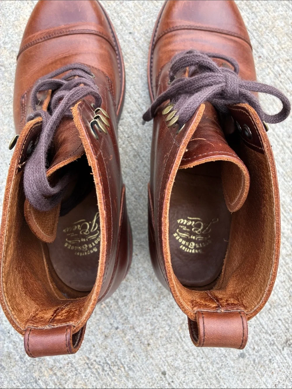 J. Crew Men's F 4446 Kenton Leather Cap toe boots